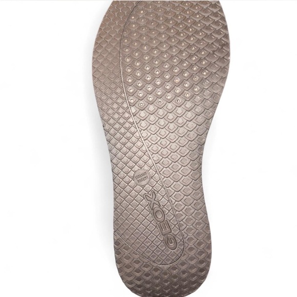 Geox Italian Women's Tan and Gold Slip-On Sneaker Wedges - Picture 3 of 4